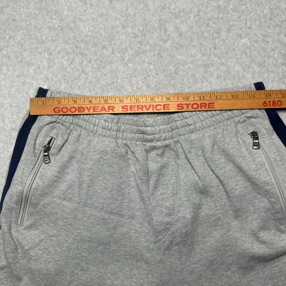 Polo Ralph Lauren Performance Mens Gray Navy Stripe Zipper Pocket Sweatpants M